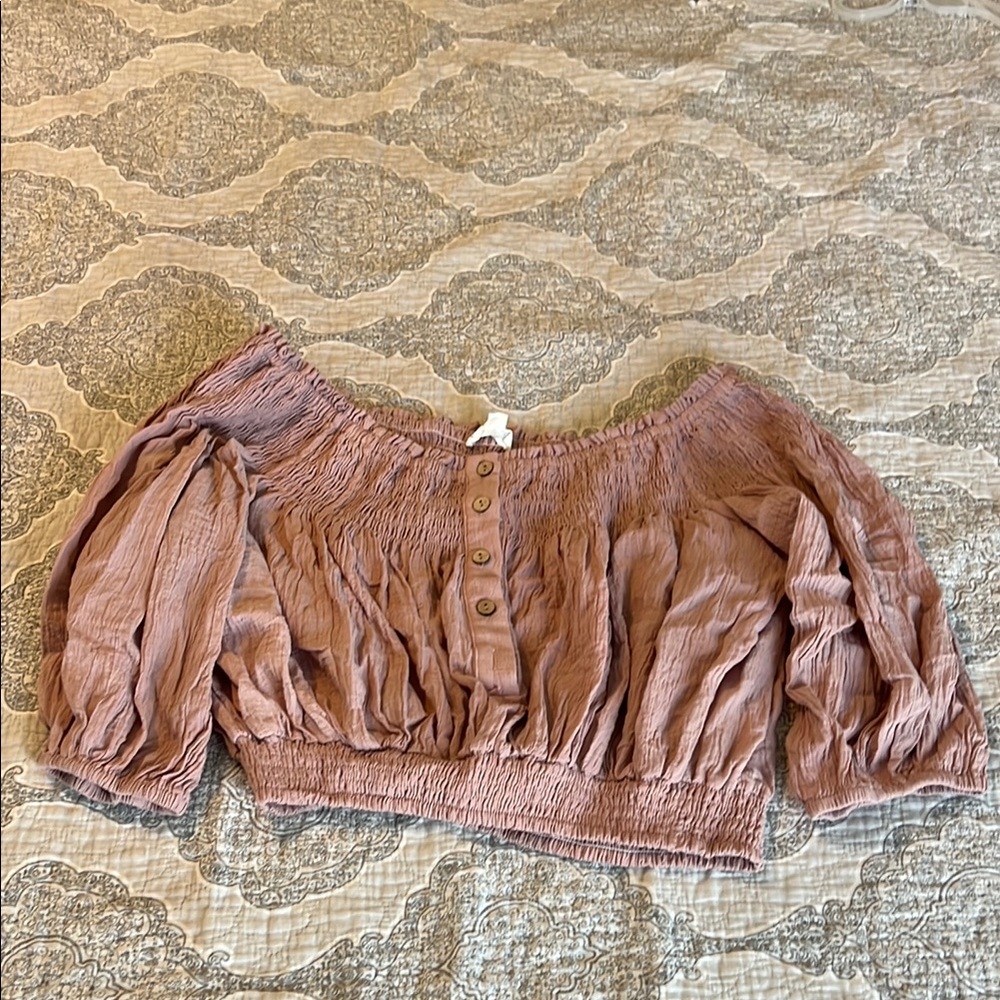 Newbury Kustom Mauve Off-Shoulder Top